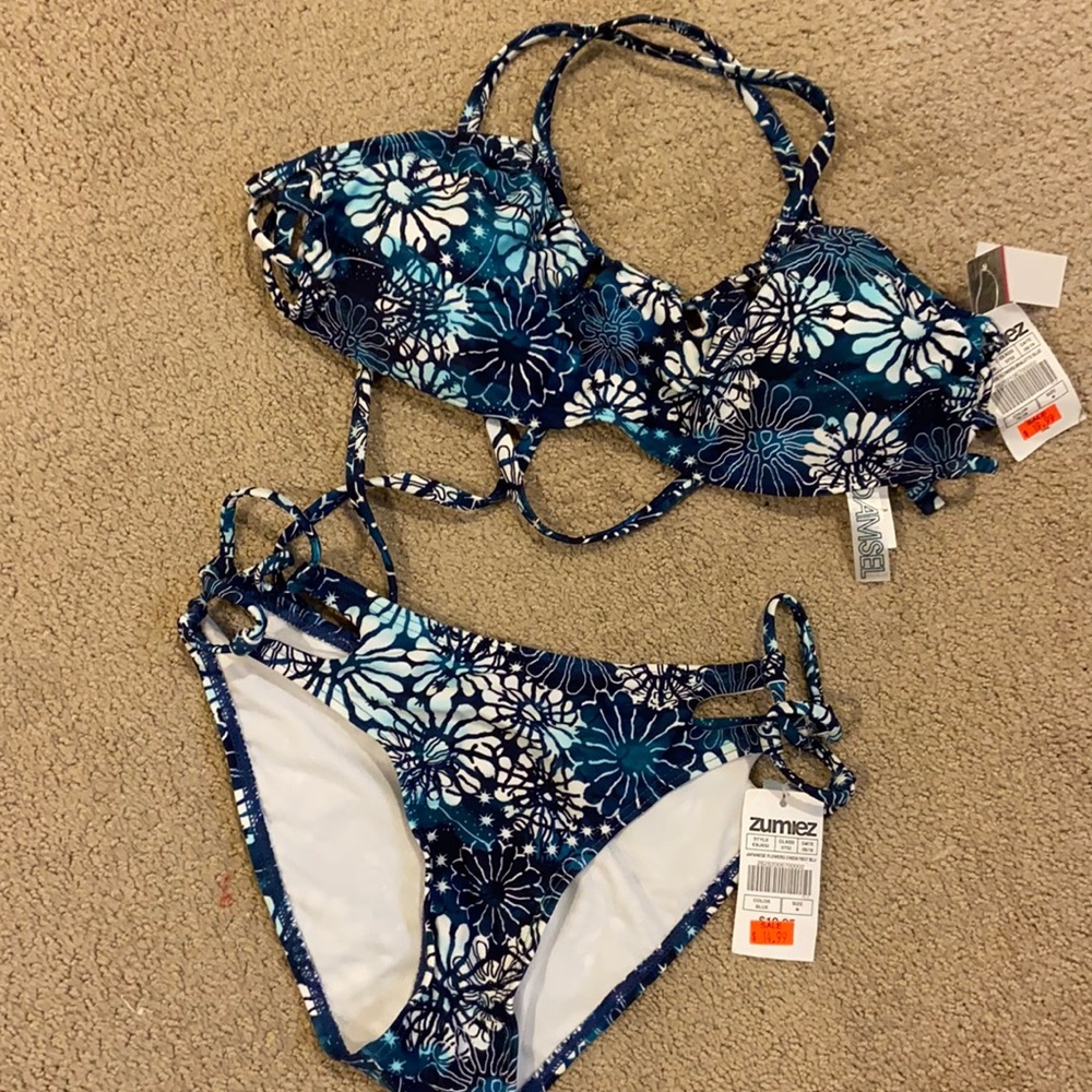 Blue bikini